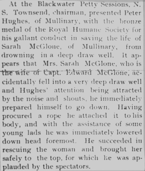 🤠 Hats off to Blackwatertown hero Peter Hughes for this courageous act

🗞️ Report from the Kentucky Irish American, 1898 

#Armagh #Blackwatertown #Ireland