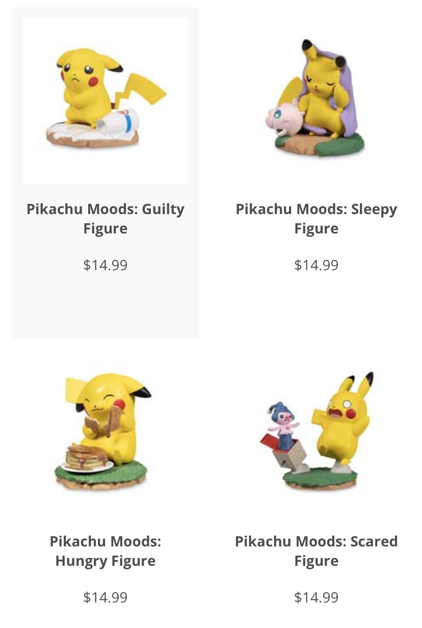 Pikachu Moods: Guilty Figure Pokémon Center Official Site