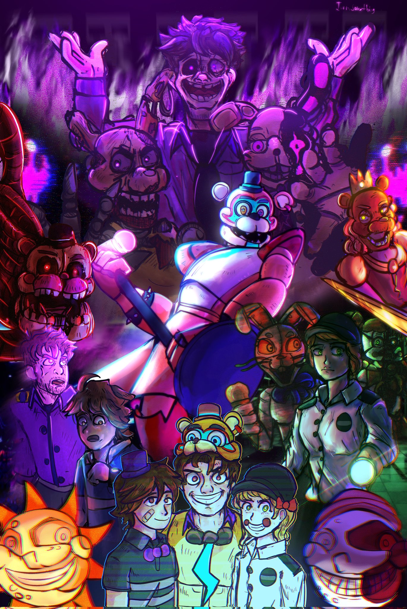 SomeIvan on X: That's a solid 30 hours worth of Fnaf art  #fnafsecuritybreach #fnaffanart #FNAF #fnafsb  / X