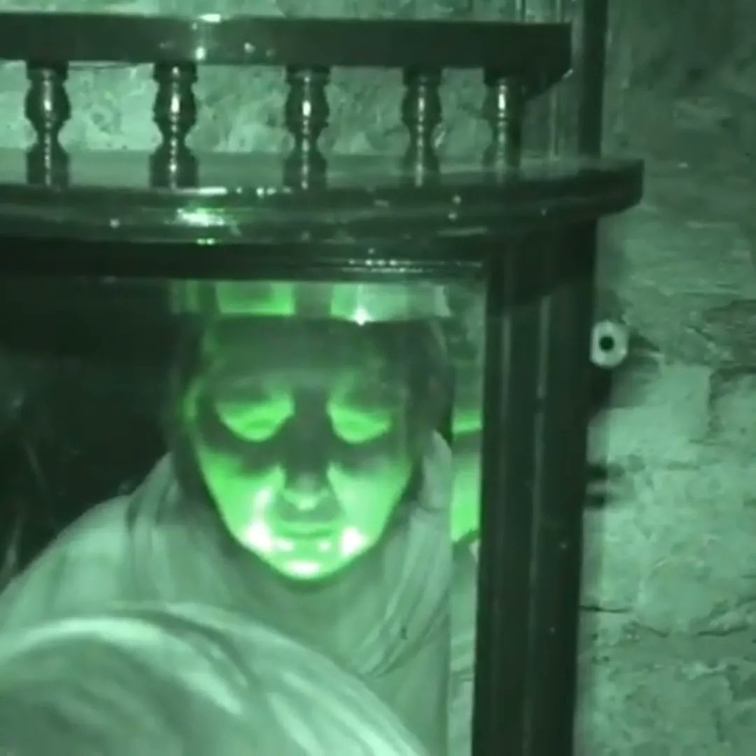 Channeling medium at work. Wilderhope Manor.