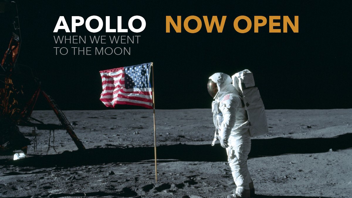 T-0  We have a liftoff! “Apollo: When We Went to the Moon” is officially open. #apollowhenwewenttothemoon #apolloatthf