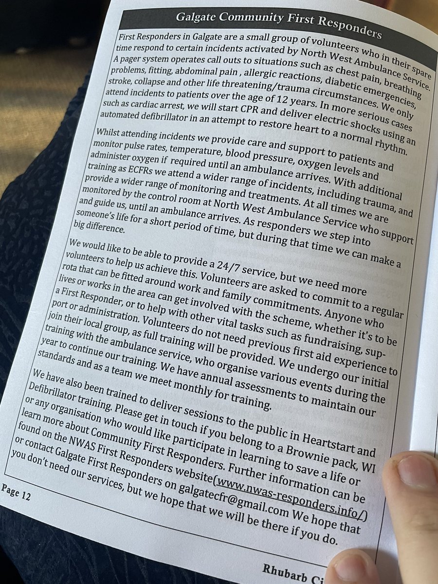 GalgateCFR's tweet photo. READ ALL ABOUT IT! Read about us in the Spring issue of the Rhubarb City News. #Galgate #Ellel #Dolphinholme https://t.co/UIh33XgM1G