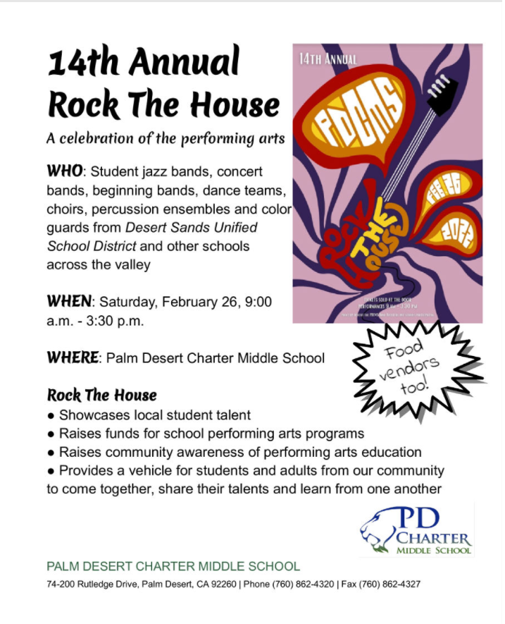 PdcmsP's tweet photo. Don't miss this! Tickets are $5.00 at the door, and proceeds benefit the PDCMS Color Guard and Band programs. 👍👍✔️

#DSUSD #DSUSDPride #PDCMSColorGuard https://t.co/E21qFdBv4Q