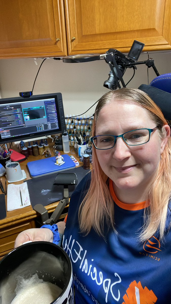 Nelinde's tweet image. Live for the Saturday Showcase 🎉

Painting Cursed City &amp;amp; playing @playlostark later thanks to the Platinum Founders key from @AMZNGameStudios 💙

Come enjoy chill &amp;amp; coffee vibes 💙

#twitch #LostArk #Warhammer #WarhammerCommunity #PaintingWarhammer #CoffeeTime #StreamRaiders