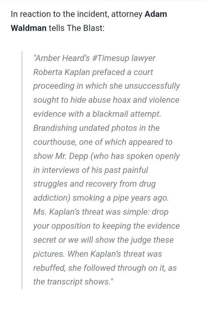 FemCondition's tweet photo. Remember when Kaplan and Heard pressured Johnny Depp to seal VA?
He said NO; it was publicized he had a substance abuse problem.
What else came out?
Amber Heard lied about donating, pooped the bed, abused Depp, stalked Depp/requested contact, and Depp left her.
#AmberHeardHoax https://t.co/EMIw0u6SUA