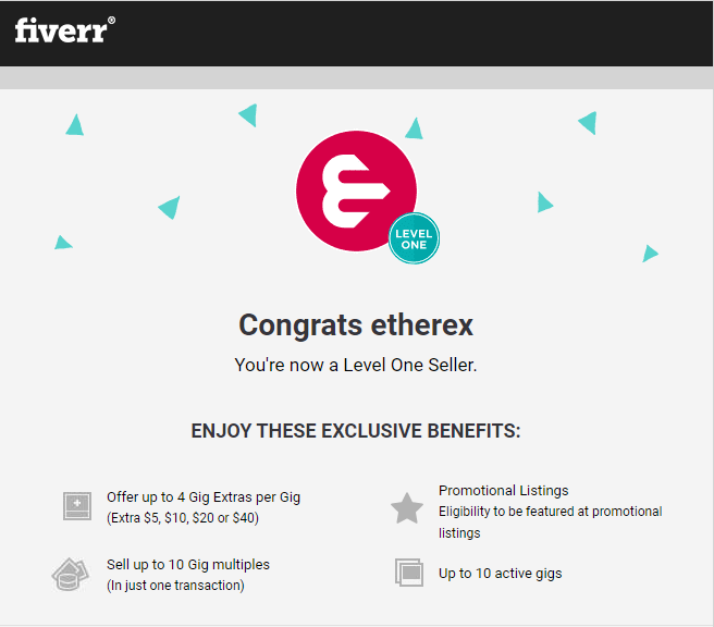 EtherexNFT's tweet photo. I got my level 1 badge on #Fiverr couple of days ago!! Thank you @Fiverr ! ⚡️🙌

#Achievement 
#NFT #NFTCommunity  #NFTs  #NFTGiveaway  #opensea #cryptocurrecy #ETH https://t.co/jAwGEg80p8