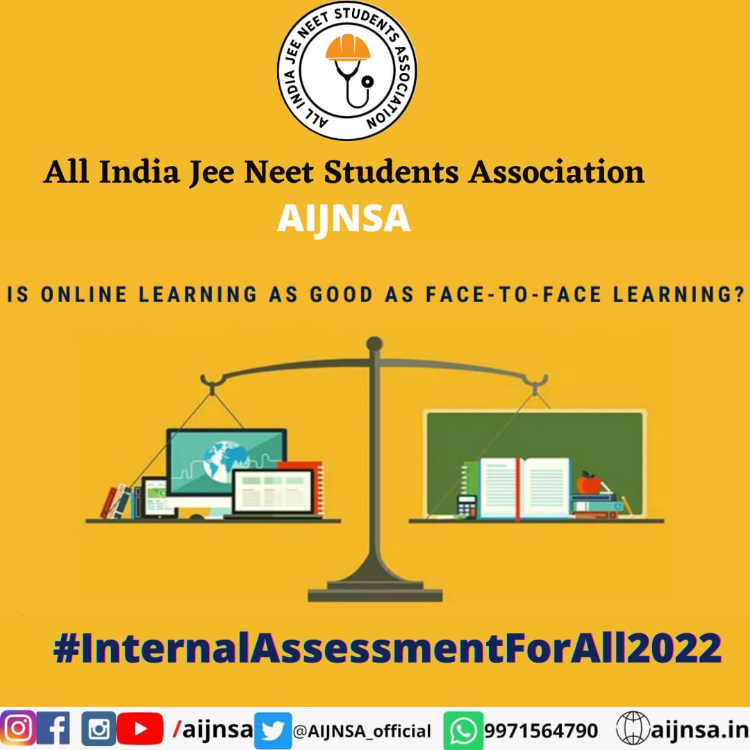 IamSaurav_1's tweet photo. #Onlineclass mostly from last couple of years. Then why they are forced for #Offline exams?
#internalassessment is  the best way of evalution.
@AIJNSA_official Demands
#InternalAssessmentForAll2022
#cancelboardexams2022 
@IamSaurav_1 https://t.co/jom2UE4Ry8