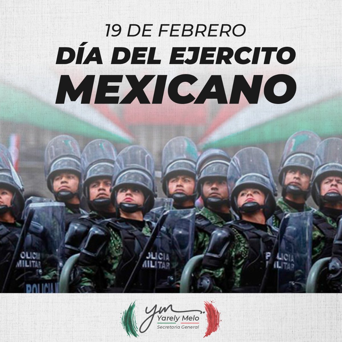 YarelyMeloR's tweet photo. En el #DíaDelEjércitoMexicano, expreso mi reconocimiento a las mujeres y hombres que lo conforman y dedican su vida al servicio de la nación; por su entrega, lealtad y compromiso con su país. ¡MUCHAS GRACIAS! https://t.co/EunND2LnMI