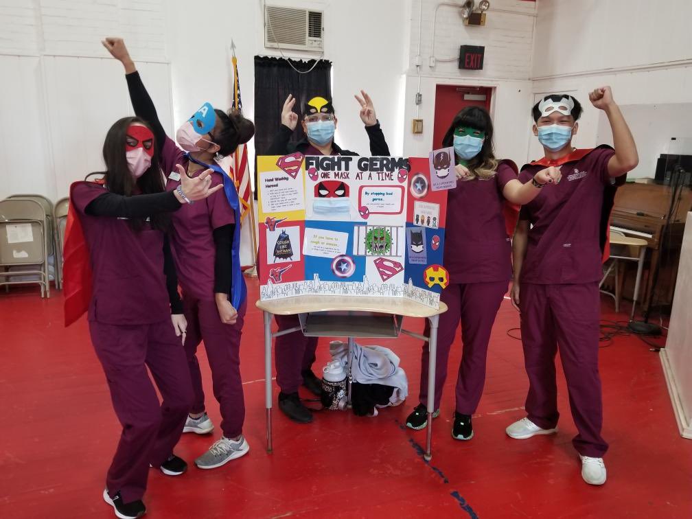 OUNursing's tweet photo. For one of our Community Advocacy Projects, senior nursing students planned, developed, & implemented this event at Big Pasture Elementary. Wonderful community event focusing on children & adolescents. #OUNursing #funpicture #fightgerms @UofOklahoma @OUHealth https://t.co/mFL12fuwPQ