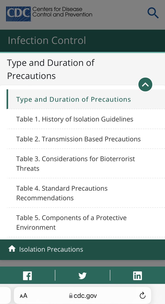 Dida077's tweet photo. Check out CDC precaution guidelines for infection control. For more information, expand the section at the top and explore the various tables. #COVID #Masks #RegisteredNurse [4/4]

https://t.co/G05ruezrak https://t.co/ioZB1lkaYq