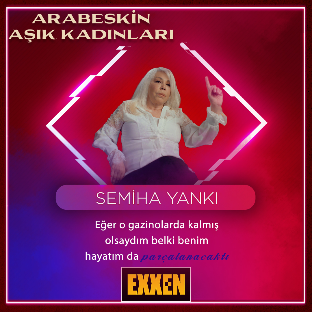 “Eğer o gazinolarda kalmış olsaydım belki benim hayatım da parçalanacaktı.”
#Semiha Yankı 

#ArabeskinAşıkKadınları #EXXEN’de
exxen.com'a gir, üye ol ve hemen izle 💛
<a href="/exxentr/">Exxen</a> <a href="/_NTCMedya/">NTC MEDYA</a>