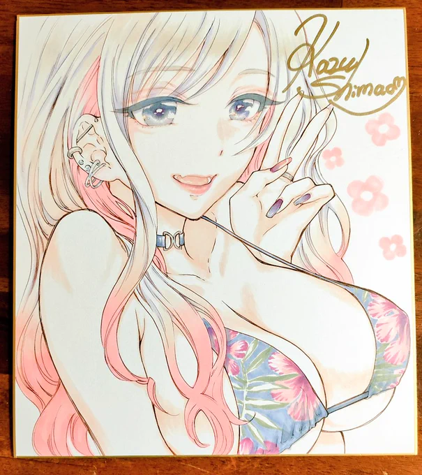 2022-02-20コミティア139で、手描きカラーイラスト色紙を販売します。午後12時から抽選券を配布する予定です。説明はリプ欄に続けますね。気に入ってくださった方、ぜひ見に来てくださいませ〜☺️ 