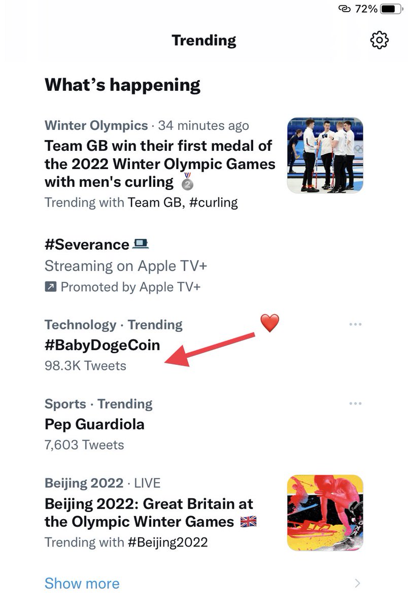 JohnWickArgo's tweet photo. LOOK 👀 WHAT’S TRENDING @babydoge ❤️❤️❤️

#BabyDogeCoin #BabyDoge #BabyDogeCoinArmy https://t.co/9w0Z0RFs2y