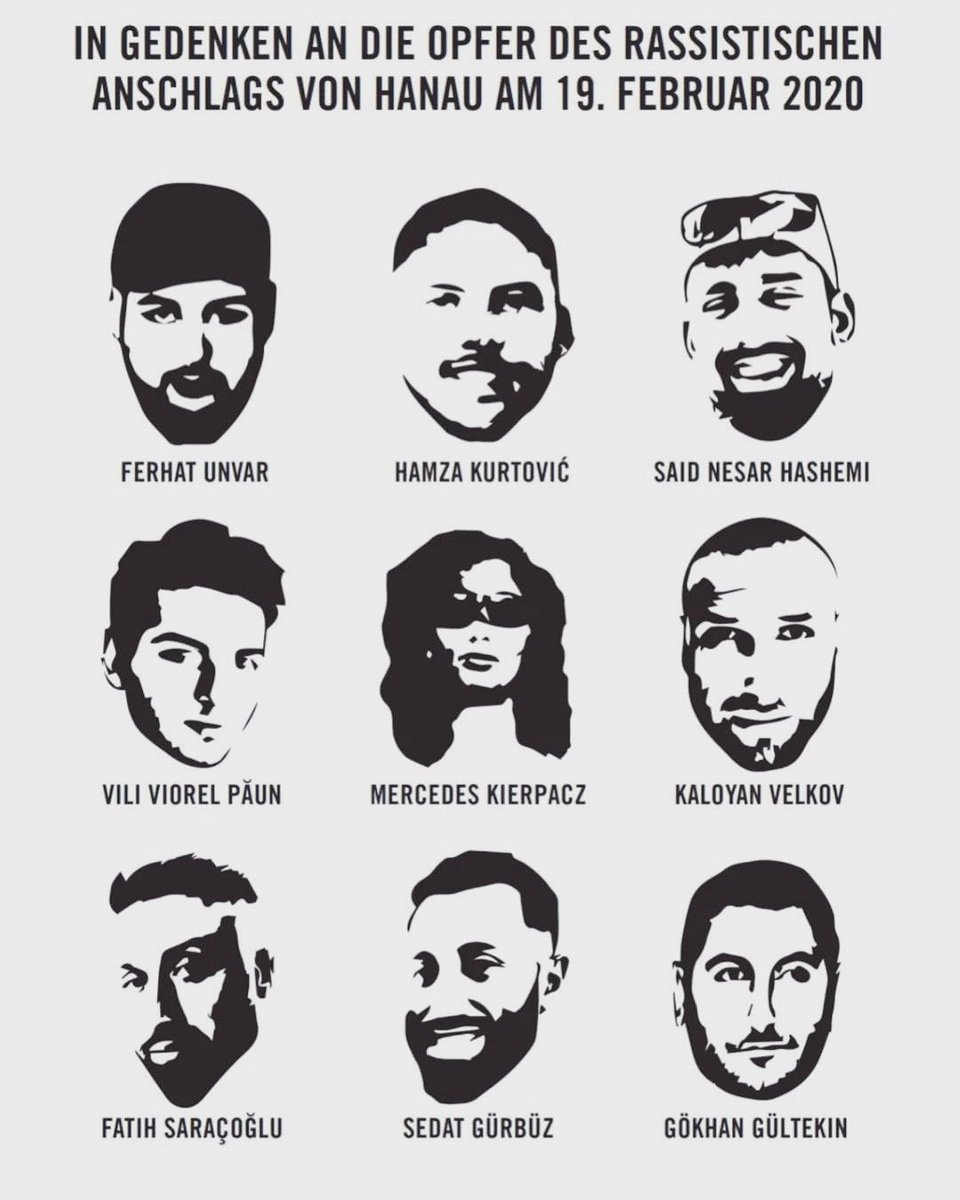 In Gedenken an die Opfer des rassistischen Anschlags in Hanau, heute vor zwei Jahren. 😔
-
#saytheirnames #stoprassissmus #hanau #rip #restinpeace