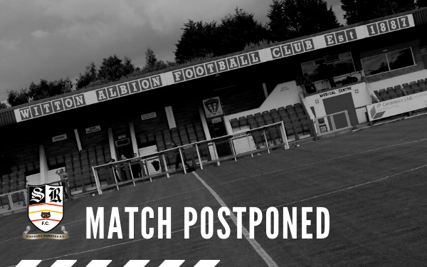 MATCH OFF! Following a pitch inspection todays away game at Witton Albion has been postponed. Next up is Stalybridge Celtic at home on the 26th. Tickets available now staffordrangersfc.ktckts.co