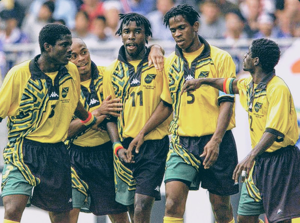 KIT_collectors's tweet photo. #KIToftheday

Jamaica '98 🇯🇲 

A very unique kit with a beautiful mix of lively colours and patterns which mirrors the crazy journey the 'Reggae Boyz' took to reach their first and only World Cup. https://t.co/IO9FJhunjQ