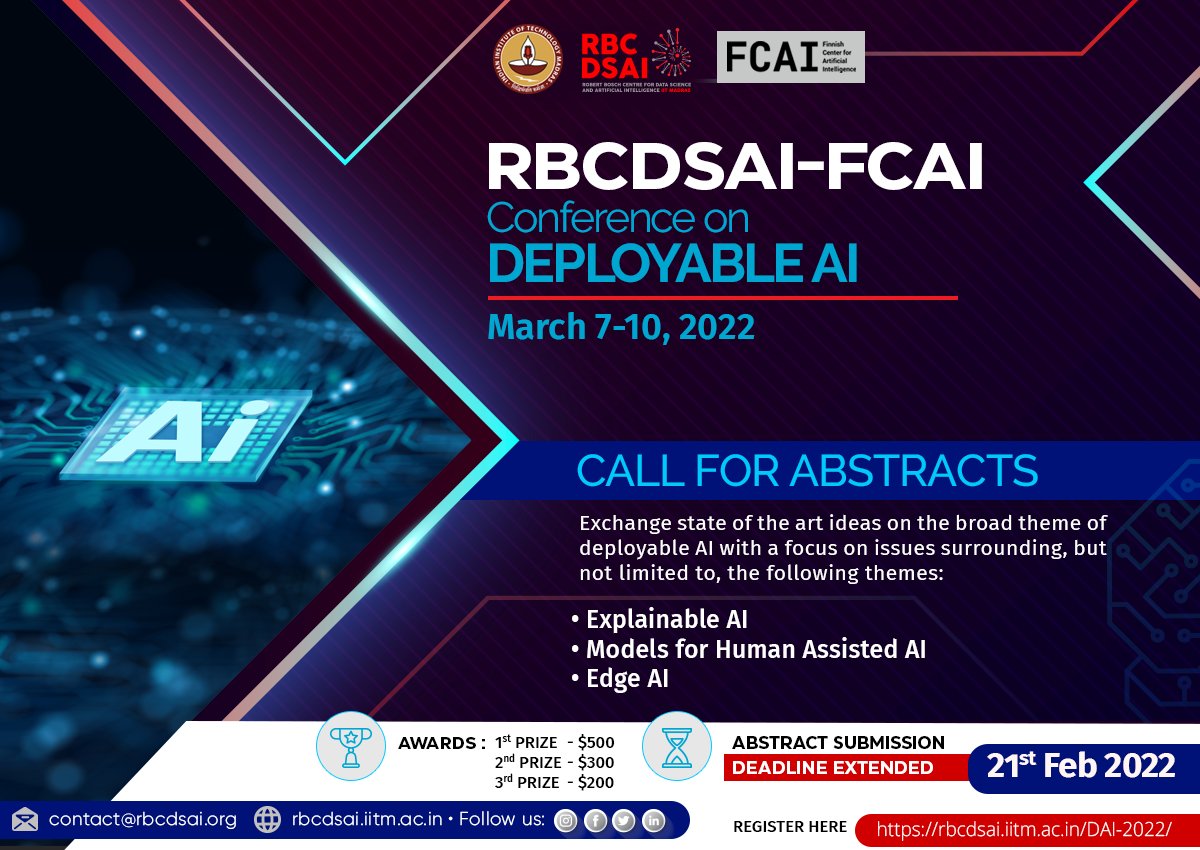 Conference on Deployable AI 2021 @RBCDSAI tweet media