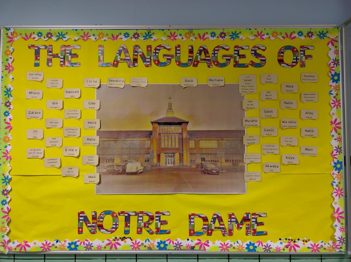 DirittiMiss's tweet photo. New display after the Languages Week activities @ModNdhs @ndhsglasgow https://t.co/2symztjXBc