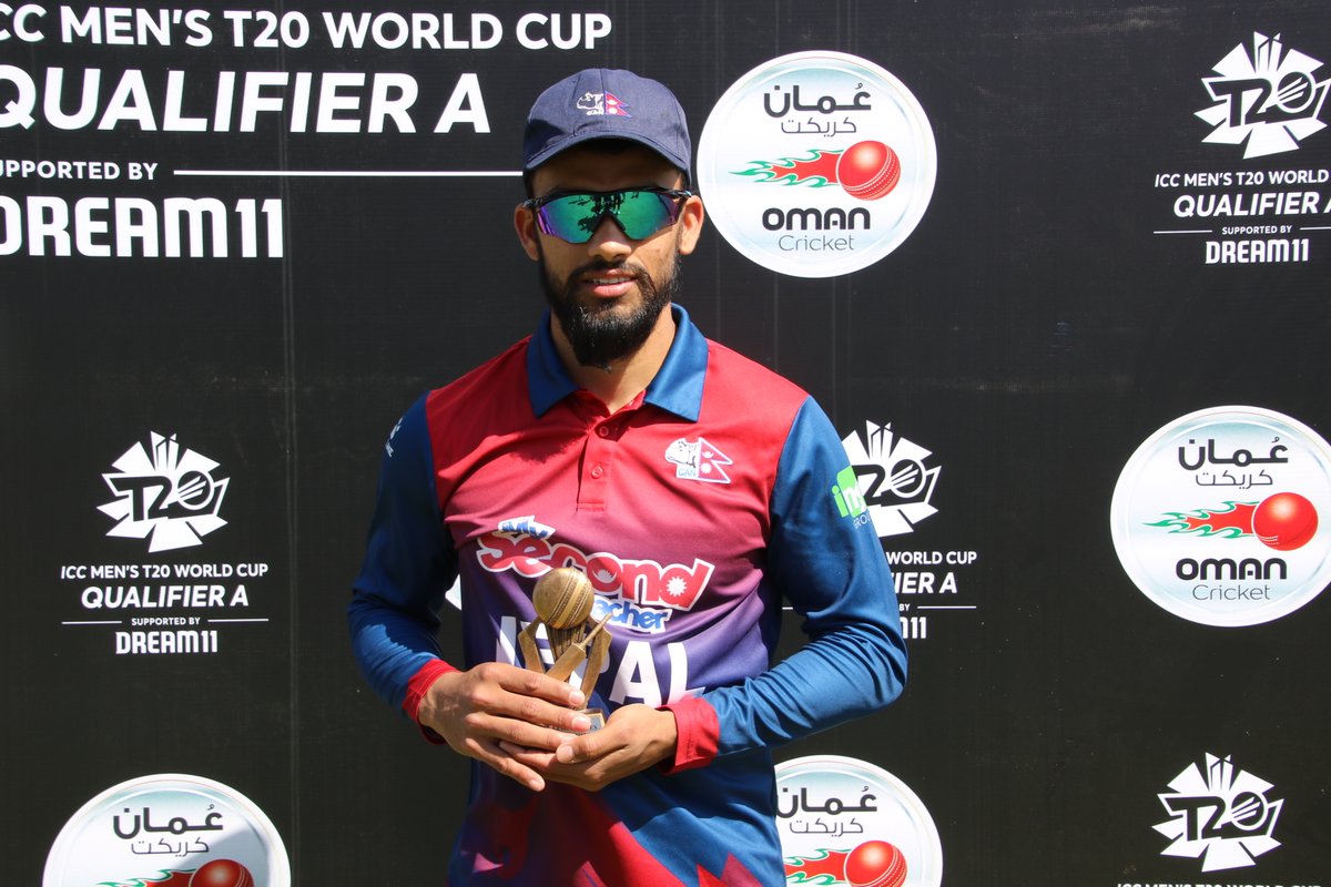 ncssnepal's tweet photo. Player of the Match: @kushalbhurtel14
#NEPvsPHI
#T20WorldCupQualifier https://t.co/hfjx1B6kIP