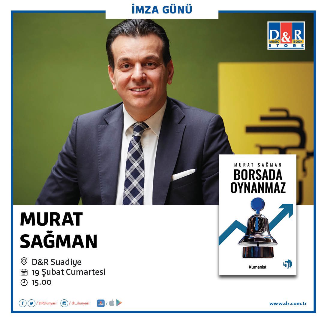 Erken imza çok değerli oldu. Teşekkürler <a href="/muratsagman/">Murat Sagman</a> Abi. “Borsada Oynanmaz” kıymetli bir eser... Sevgiler. Başarılar. #BorsadaOynanmaz