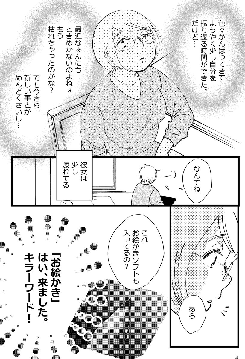 新刊お試し4p
『50歳になったらもう一度お姫様になれるってホントですか?』

#コミティア 
#コミティア139 
#エッセイ漫画
#コミックエッセイ 