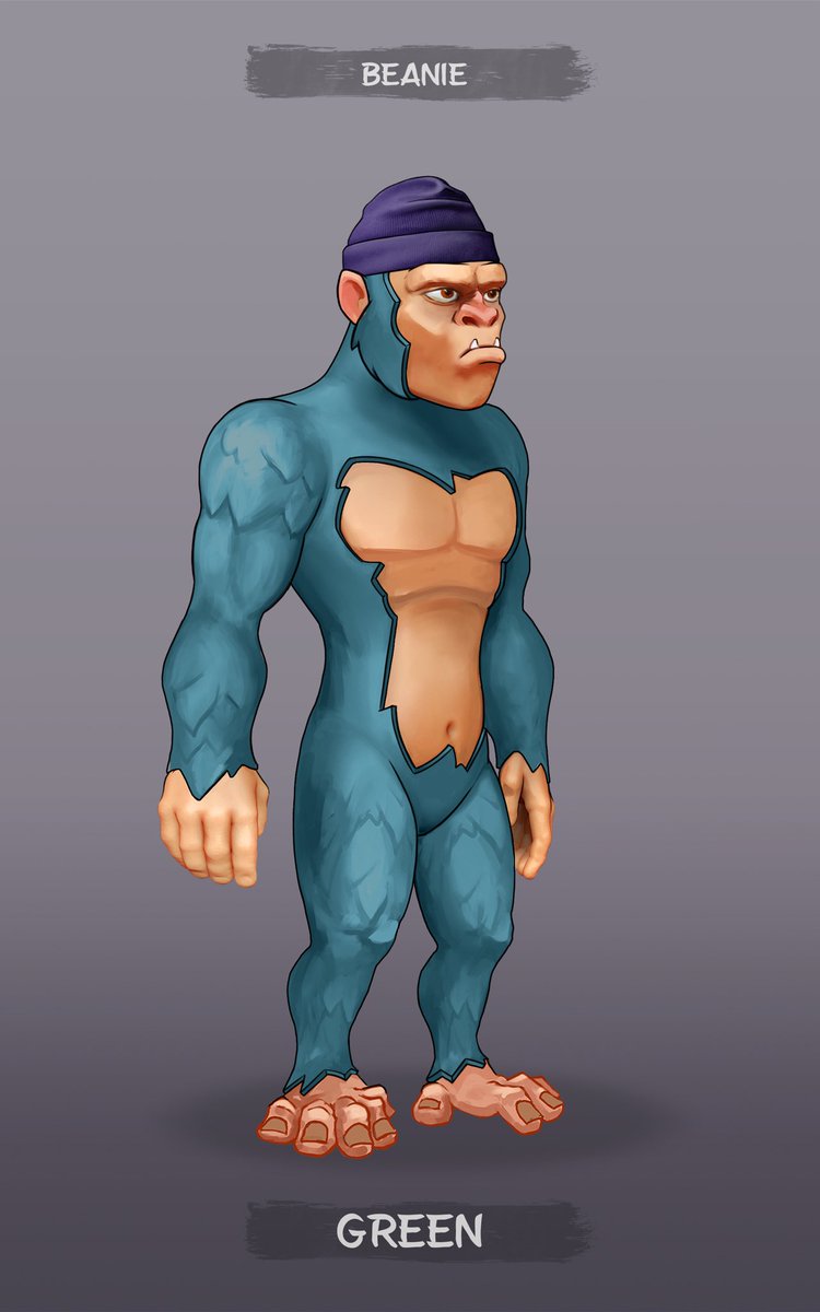 RumbleKongs's tweet image. This week has been about customisation tests of traits on the 3D Kong model. 

We feel that in gameplay you should clearly be able to distinguish one Kong from another.