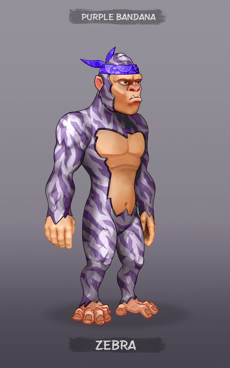 RumbleKongs's tweet image. This week has been about customisation tests of traits on the 3D Kong model. 

We feel that in gameplay you should clearly be able to distinguish one Kong from another.