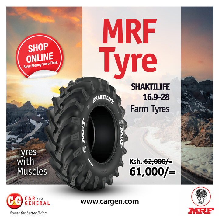 Selecting the right tyre ensures longer tyre life, improved fuel efficiency and optimum handling.
#CarandGeneral #MRFTyres #Durable #StrongTyres #BestdrivingExperience #LongerTyreLife #OptimumHandling #deals #discount #onlineshop #kenya #onlineoffers #makingcustomersmile https://t.co/Ck8PY3TLCm