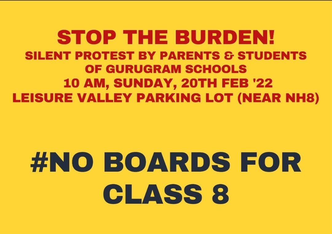 gaurikumar73's tweet image. Come, join this silent protest for the sake of our kids #NoBoardsForClass8. Spead the word. #Haryana