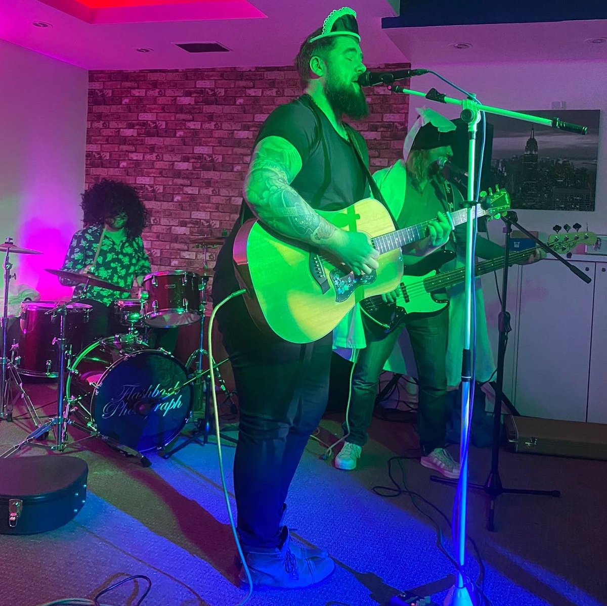 Fun gig at Coyotes last night! Was looking like a quiet one until a hen party arrived…and decorated us 😂