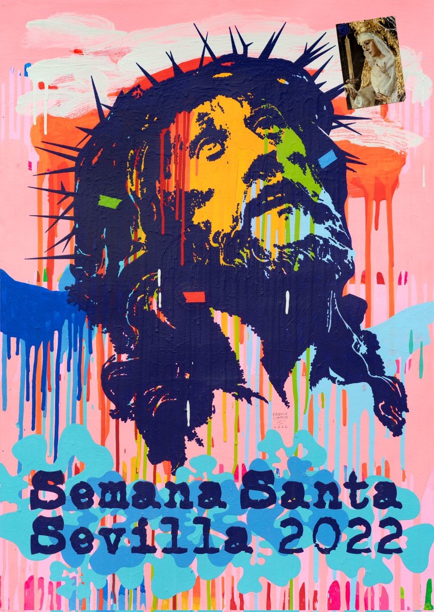 Cartel de la Semana Santa de Sevilla de 2022. Enhorabuena a Manolo Cuervo.
