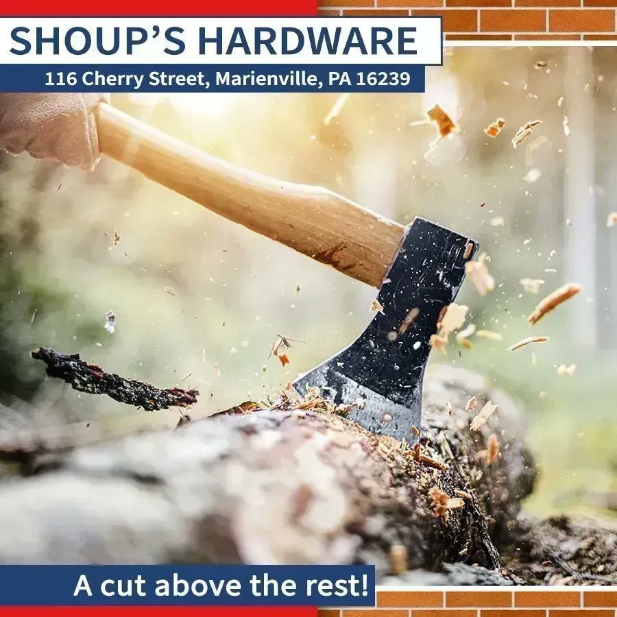 HardwareShoup's tweet photo. Stop in today to see why Shoup's Hardware is a cut above the rest!
We are located at 116 Cherry Street, Marienville, PA, or give us a call- (814) 927-6683.
#hardwarestore #marienvillePA #forestcounty #acutabovetherest https://t.co/lcs4W9Rjfu