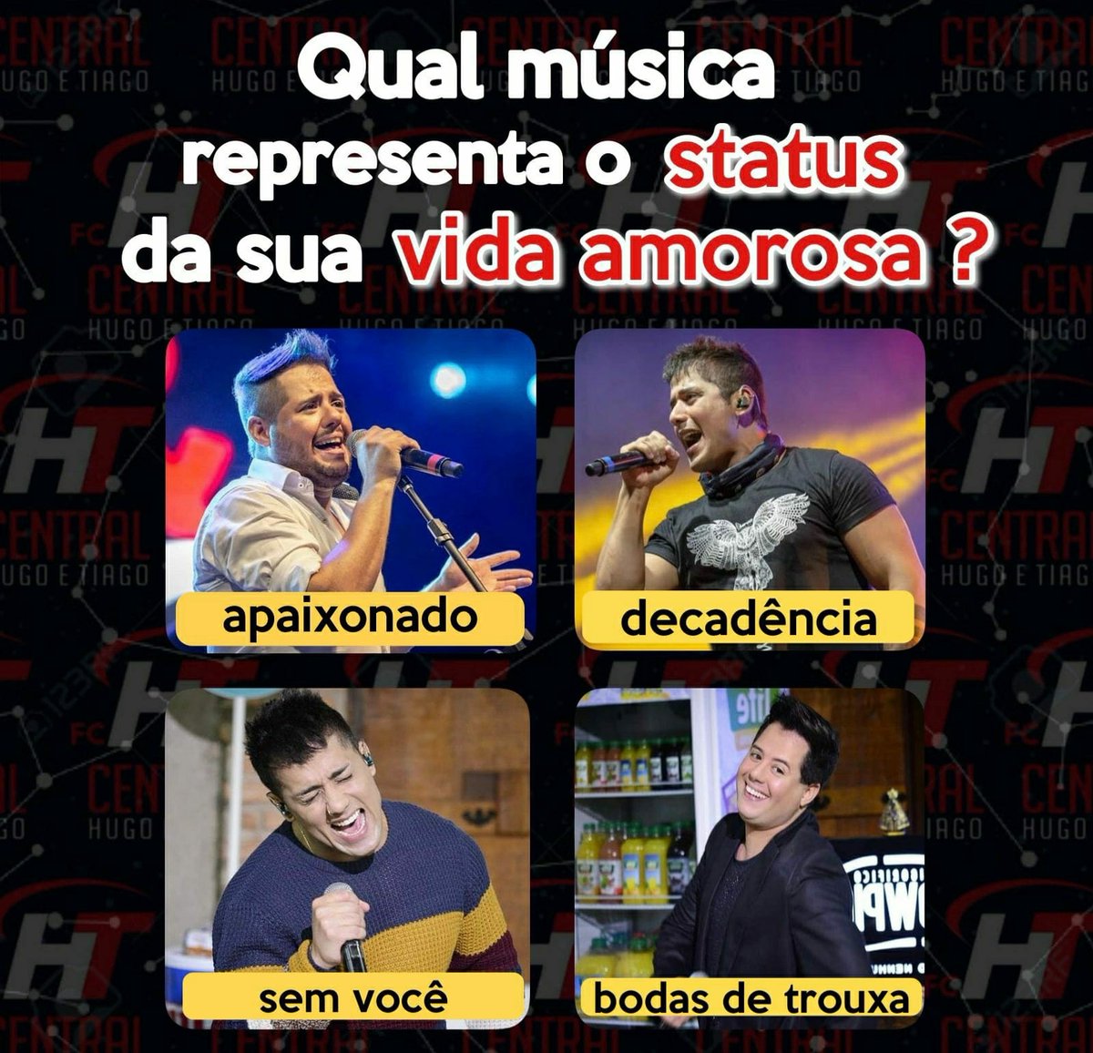 centralhet's tweet photo. Qual musica do Hugo e Tiago que representa sua vida amorosa ??

A minha é "Atrás da Cortina" 

#musica #hugoetiago #centralhet #amortotal https://t.co/KrCzlh7HOP