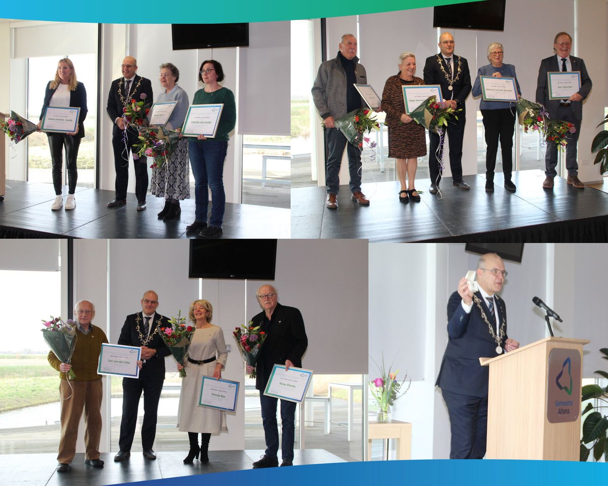 Vanmorgen heeft burgemeester Egbert Lichtenberg aan 10 vrijwilligers de Parel van Altena uitgereikt. 🎖️ Zij hebben met hun vrijwilligerswerk een bijzondere bijdrage geleverd aan de samenleving van Altena. 👏 Van harte gefeliciteerd! 🎉
➡️ gemeentealtena.nl/nieuws/nieuwsb…

#parelvanaltena