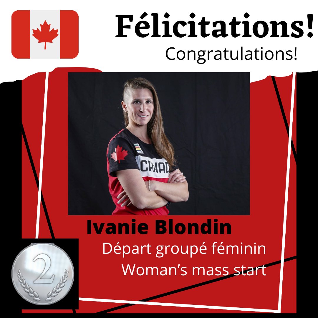 FrancoSol8's tweet photo. Ivanie Blondin (31), Ottawa, Ontario 🇨🇦 

Une deuxième médaille pour l’athlète!
A second medal for the athlete!

#équipecanada 
#teamcanada
#winterolympics
#beijing2022 https://t.co/20JjQoD4FO