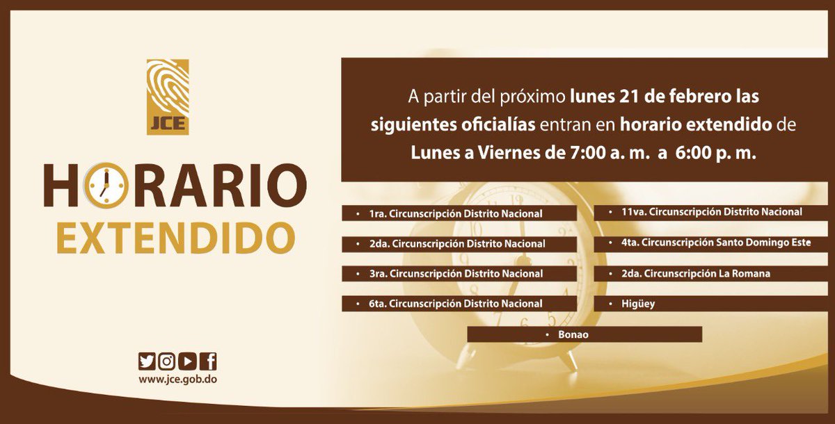 Estas son las oficialías que estarán laborando en horario extendido y hasta nuevo aviso, desde este lunes 21 de febrero 2022 de 07:00 A.M. a 06:00 P.M.