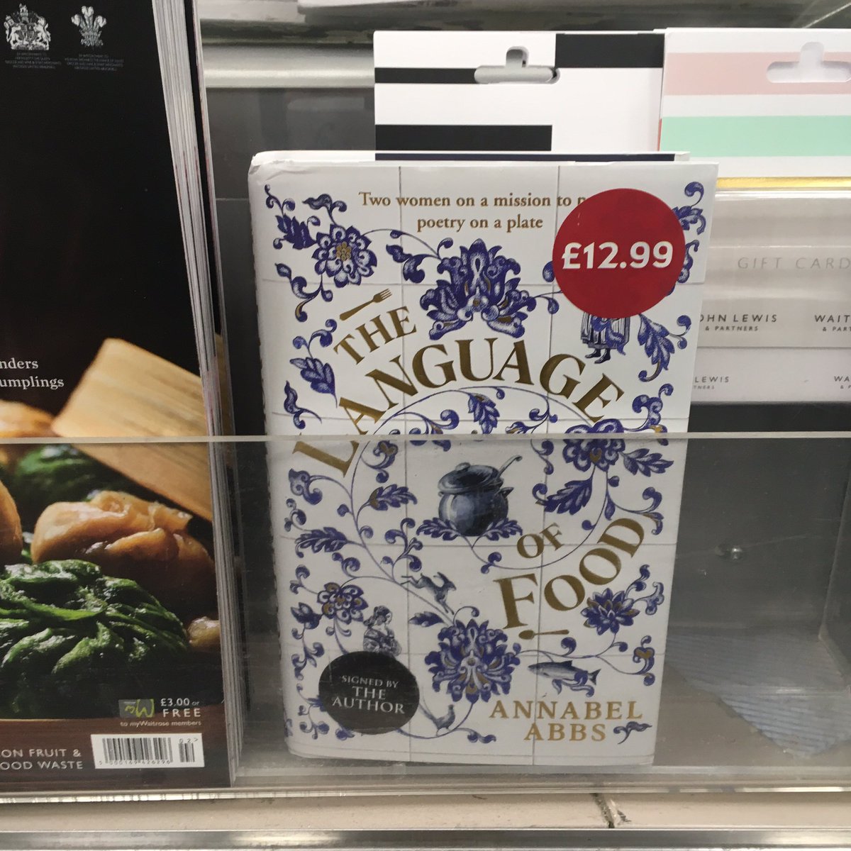 BookMinxSJV's tweet photo. *Proud Publisher Face*

@annabelabbs #TheLanguageOfFood in @waitrose. Thank you @AngelaAddington xx https://t.co/ky0ZEsLKG8