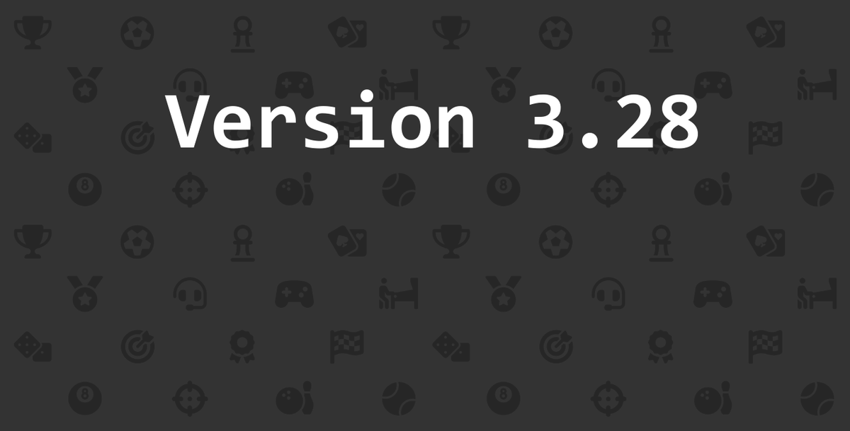 Tournamatch's tweet image. Tournamatch Version 3.28 is now available!

✨Improved event registration process
🛠️New ladder admin tool
🐞Bug fixes