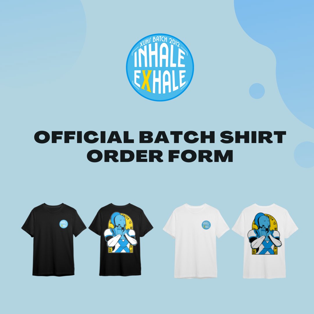 xuhs2012's tweet photo. Hi, Batchmates!

We have officially launched our 10th anniversary. We can't wait for the rest of the activities!

You may now order our Batch Shirt through the qr code or through this link:

https://t.co/TJ1uyRKokU https://t.co/oOuYCGqpN9
