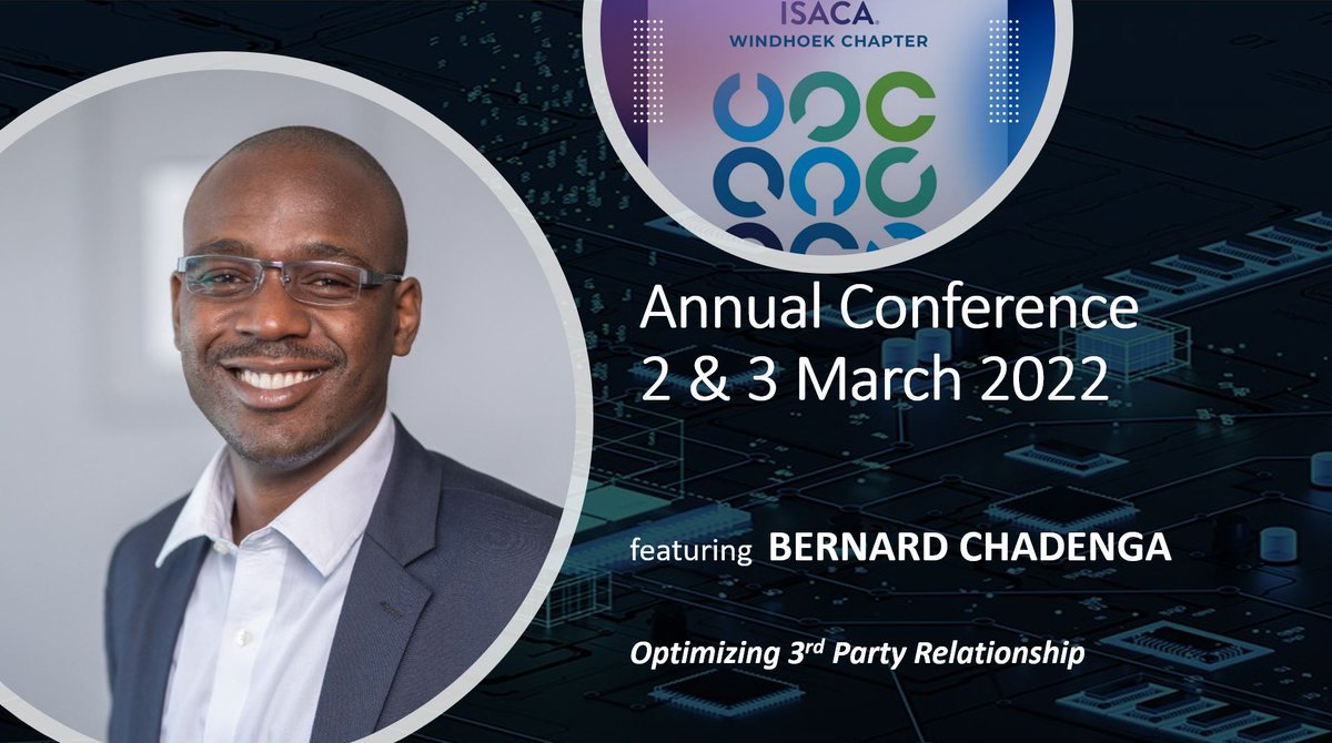 marilizevs's tweet image. #ISACACon #Windhoek #Annual #Conference
2 - 3 March 2022
#ResilienceReinvention
#Virtual 

Registration link:
isaca.org.na/2022conference 

Earn *12 CPE* credits