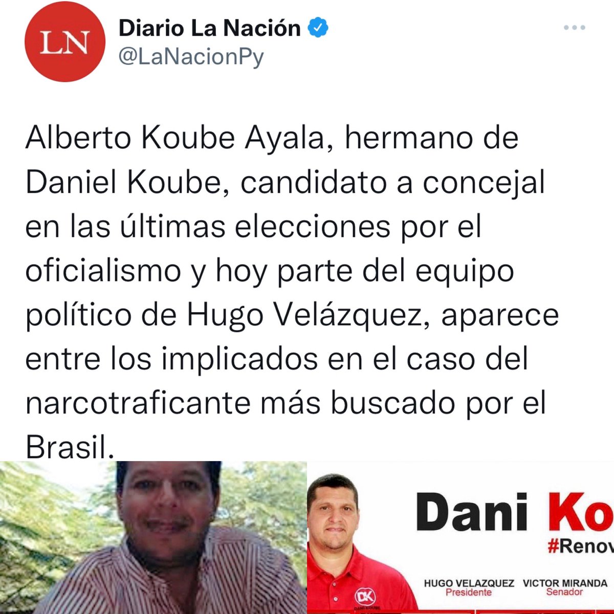 Alberto más conocido como Beto Koube es conocido como dueño de la Empresa Tapirakuai Representante de Lanchas que estaba ubicado casi enfrente de IPS de Avenida Sacramento entre otras.
Es conocido como aportante de Campañas ahora en la Carpa del Oficialismo y sostiene la Secc 5
