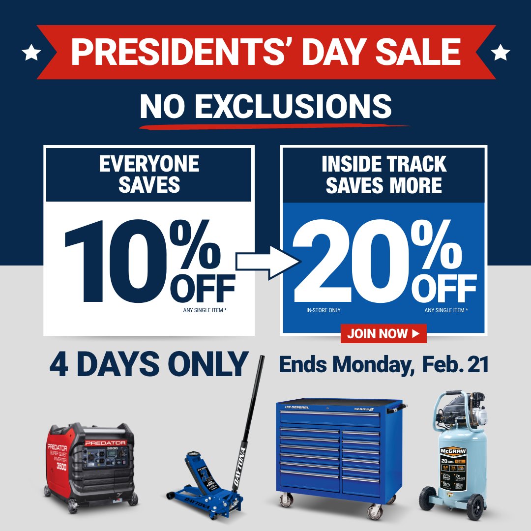 Harbor Freight on Twitter "NO EXCLUSIONS Now thru Monday take 10