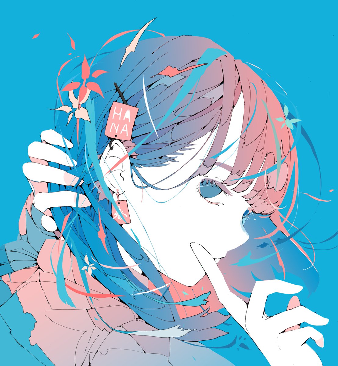 冬の花髪の4種詰め合わせ ノーコピーライトガールのイラスト