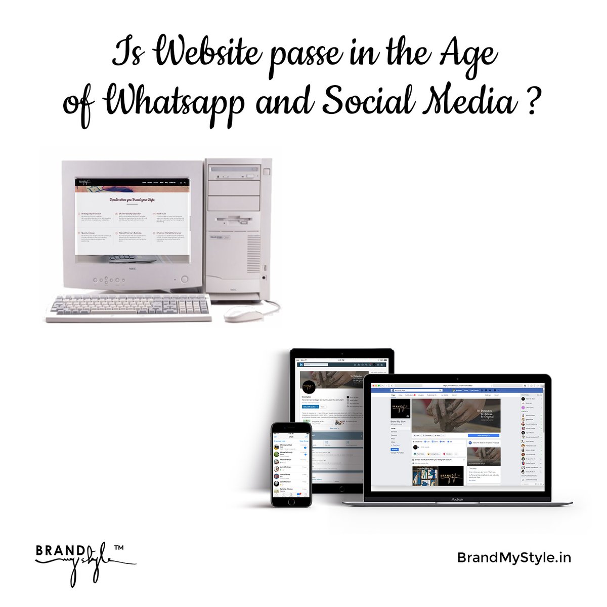_BrandMyStyle's tweet photo. Have you ever wondered with the rise in social media platforms and people getting glued to them, will websites cease to exist? Well, that's most unlikely!

To understand why here’s a small read for you:
https://t.co/Ehq1zHUHUR https://t.co/4fclYqnUnd
