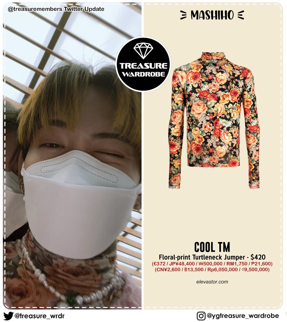 TREASURE_WRDR's tweet photo. #MASHIHO wearing #COOLTM Floral-print Turtleneck Jumper
#MASHIHOWARDROBE #๋ง์ํธ #ใใทใ #ํธ๋ ์ #ใใฌใธใฃ #TREASURE https://t.co/OU00D3vNOL