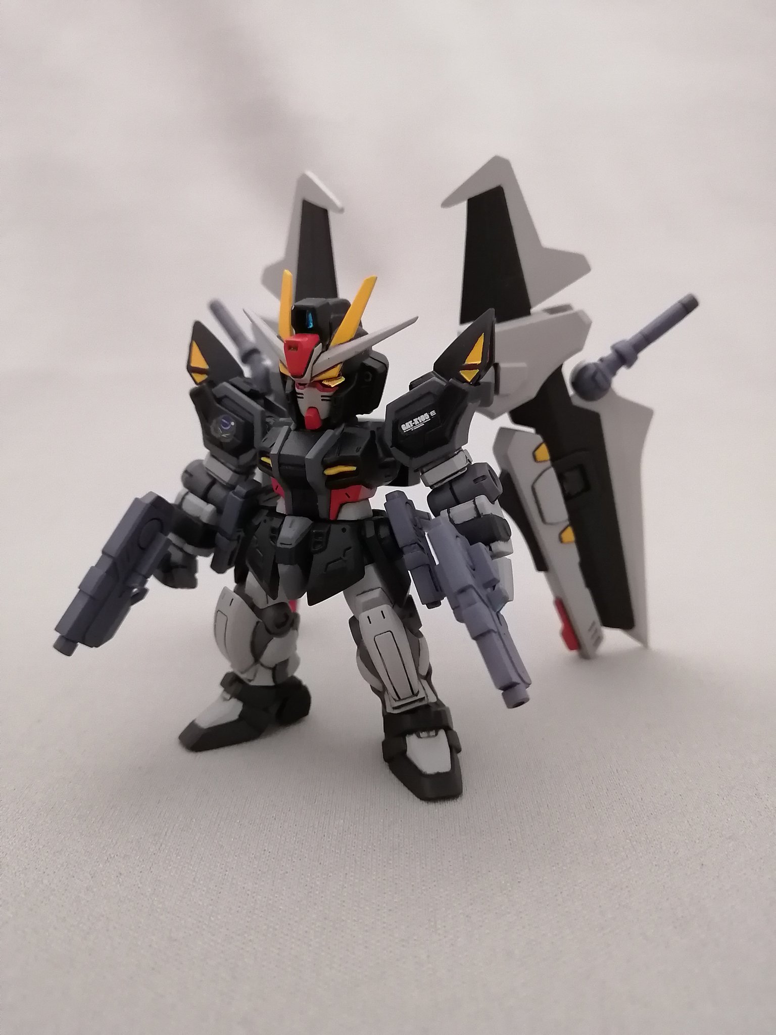 モビルスーツアンサンブル ストライクノワール 改造 塗装品 モビルスーツアンサンブル ストライクノワール 改造 塗装品