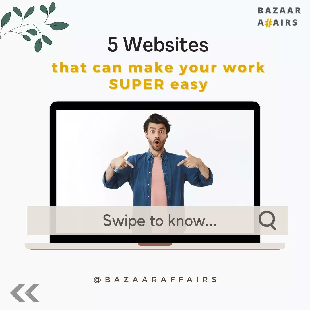 Bazaaraffairs's tweet photo. Let's us save your time and struggle! Tired of surfing for the right website to curate a simple post? Not anymore🖐️
Save this post for future💯
#SocialMedia #coolwebsites #contentcreation #socialmediahacks #reach #freepik #grammarly #designer #graphicdesigner #socialmediamarketer https://t.co/o5yhlCoX24