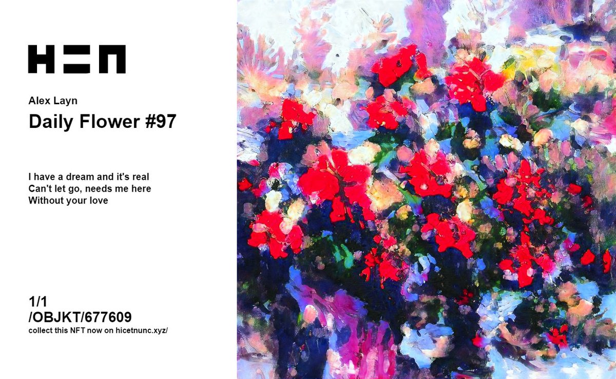 LaynAlex's tweet photo. 🌹Daily Flower #97

I have a dream and it's real
Can't let go, needs me here
Without your love

✨1/1 ed. 
https://t.co/9zkNQd5MZv
https://t.co/1lgm2veUFR

#CleanNFTs #NFTCommunity https://t.co/3uN6vPIon7