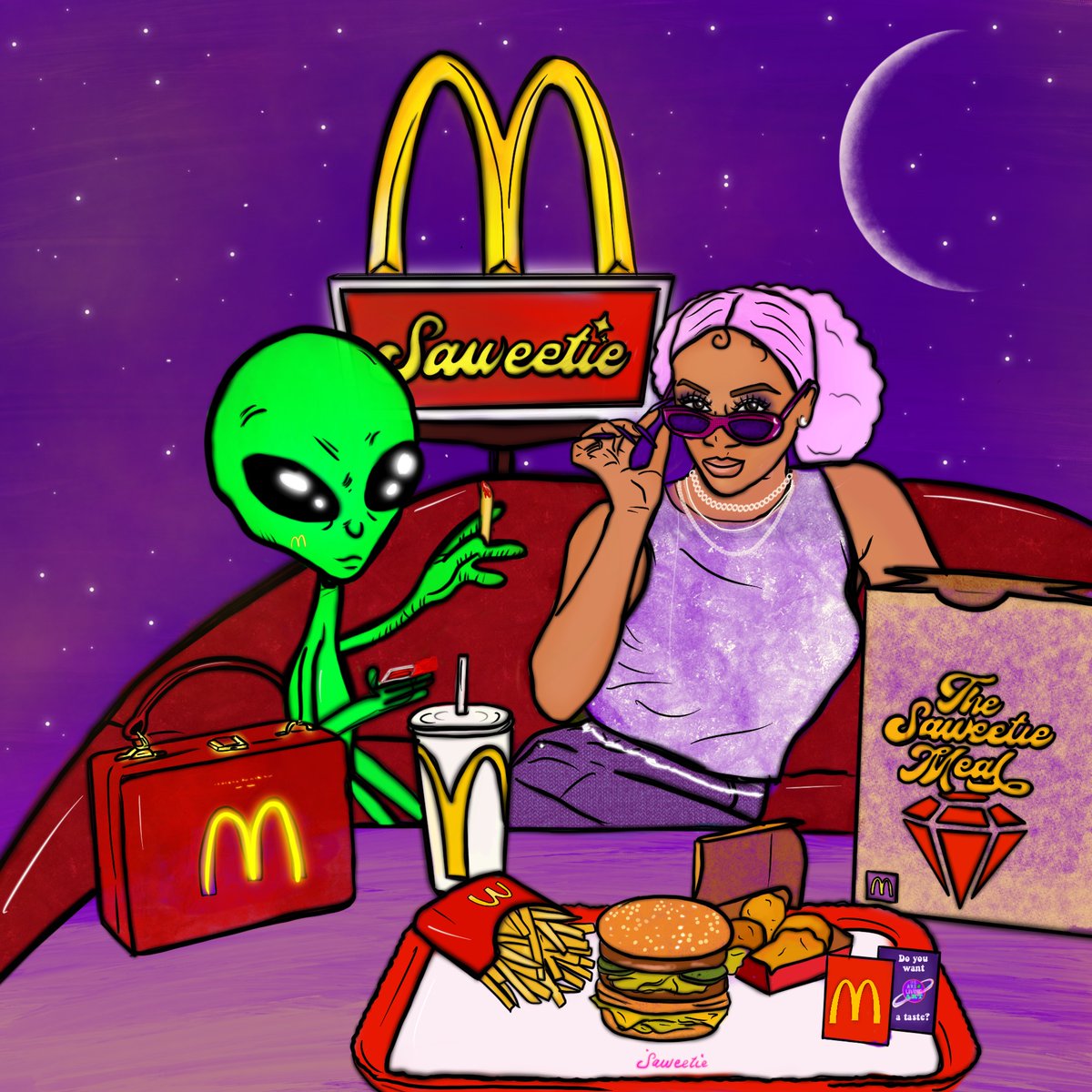 wearelivingNFT's tweet photo. NFT DROP: @Saweetie in space: do you want a taste? 🪐🔥 1/1 NFT 

https://t.co/mvPGwWiAGb

#WomeninNFTs #saweetie  #NFTs #NFTCommunity  #opensea #WomeninNFT #nftcollector https://t.co/CsbhJ1Ic83