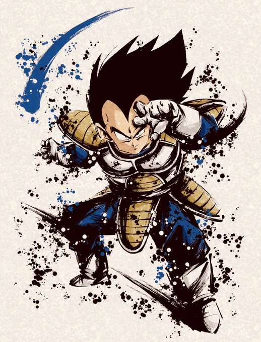 いろつき
 #ドラゴンボール
#墨絵  #イラスト 